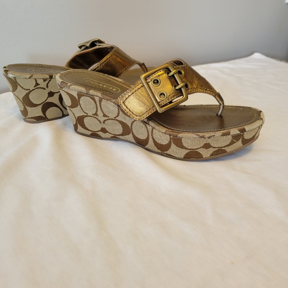 Coach wedge sandals